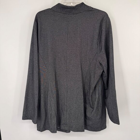 J. Jill Wearever Collection Womens  knit Jacket size XL Charcoal gray pockets - Picture 7 of 12